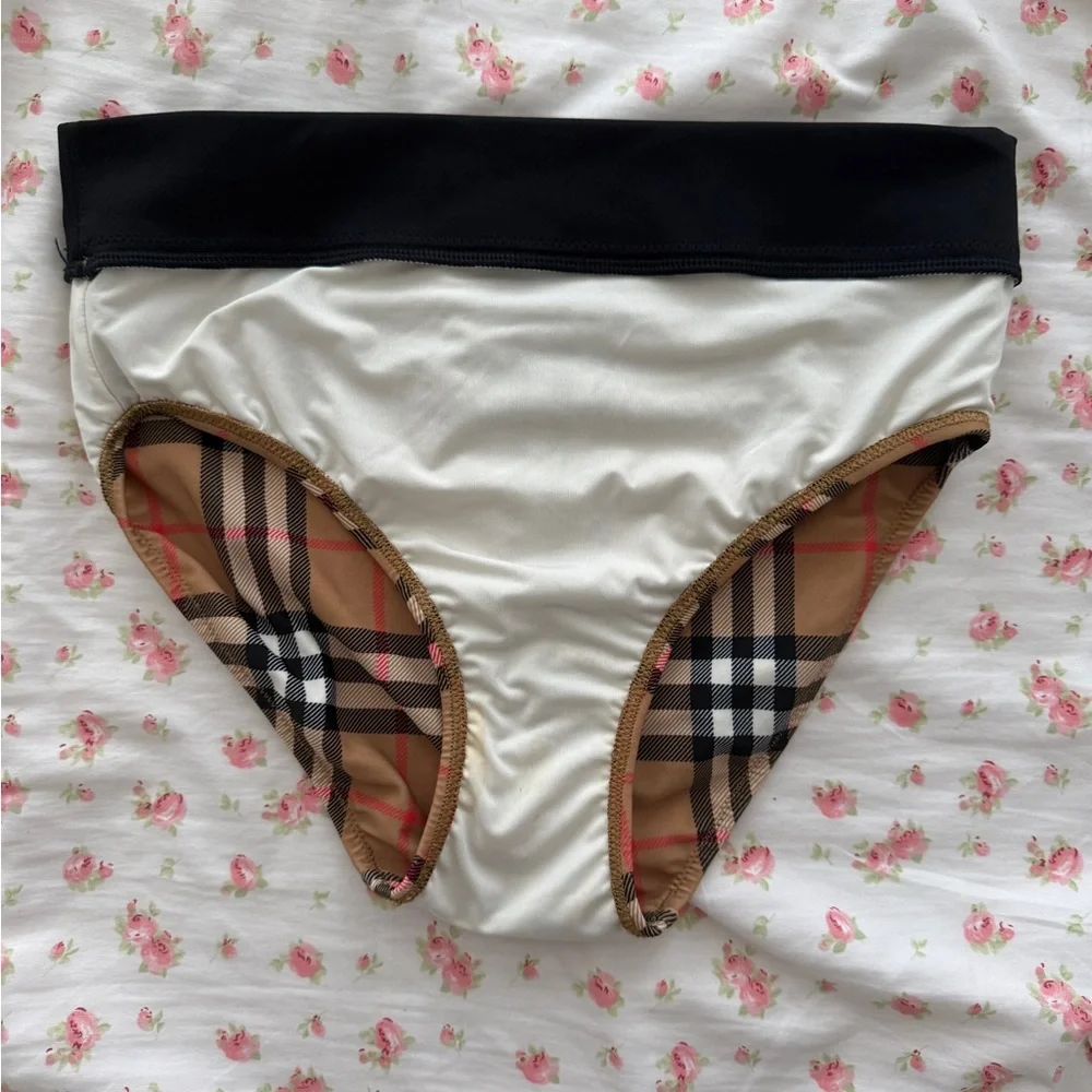 Burberry Tan and Black Plaid Bikini - Picture 7 of 11